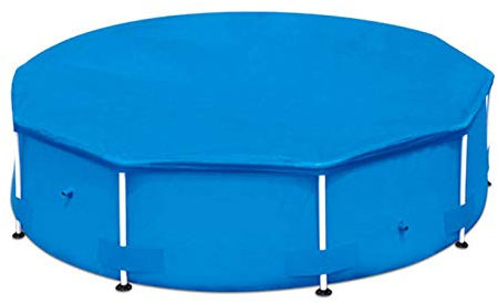 Poolabdeckung Aufblasbar,Poolabdeckung Rund Rechteckig 274/335/396/305 /366/357 Cm Aufblasbare Schwimmbadabdeckung Stoffmatte, Poolabdeckmatte, Verdickungsregenabdeckung