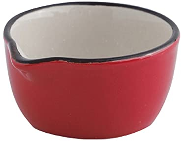 caihuashopping Sauce Boat 1 Pack Gravy Sauce Boat with Pointed Nozzle Design, Ceramic Sauce Boat Is Durable And Easy to Clean 90ml (red Or Orange Or Blue) Gravy Boat (Color : Red)