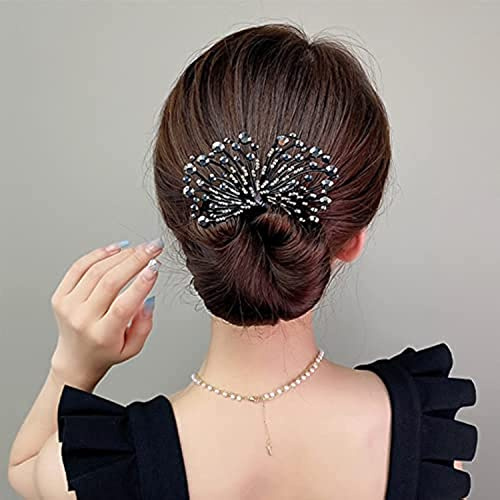 LAKEMON Ins Style Elegant Fauler Lockenwickler, Twist Hairstyle Dutt Haarschmuck, Wiederverwendbare Spiral-Haargeflecht-Flechtclips, für Haar-DIY-Lockenwickler (D)