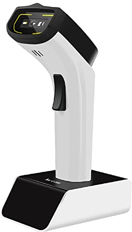 NETUM Scanner di Codici a Barre 2D Wireless Bluetooth con Base di Ricarica Pistola a Scansione Automatica a mani Libere Funziona con MAC OS Windows iOS Android - DS7500-WH (Bianco)
