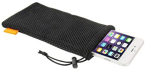 TAODAN 5-Pack Nylon Mesh Drawstring Storage Pouch Bag - 3.5 x 7.3 Inch Multi Purpose Travel & Outdoor Activity Pouch for Cell Phone,Sunglass,Electronic Gadgets, Black