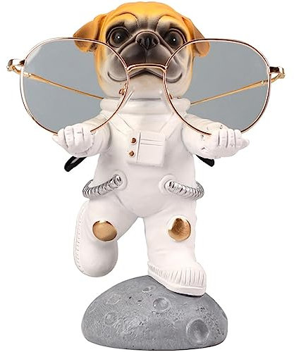 Brillenständer Für Zuhause Kreative Astronautenhundeform Brillenhalter, Optischer Shop-Desktop Harz Sonnenbrillenhalter, Geschenke/Ornamente
