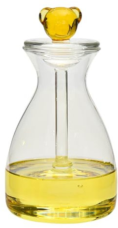 Imtrub Honiggläser Aus Glas, Glas Honigtopf Mit Honigbehälter Und Honig Löffel, Kleine Honiggläser, Honigspender Tropffrei Glas Behälter für Honig, Marmeladen & Gewürze, 200 l