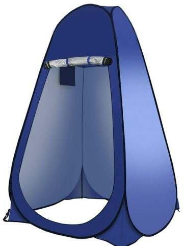 WildSky All-in-one pop-up tent, functions as a portable shower, toilet, dressing room, baby sun shade and storage. (Blue)