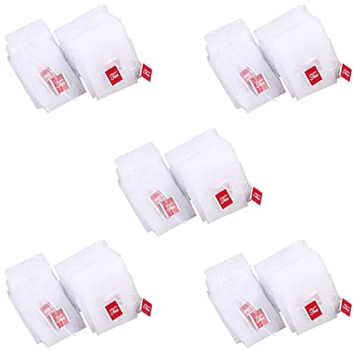 500 Stück Tee Beutel Aufguss mit Schnur Heilung Siegel 7 x 6 cm Sachet Filter Papier Nylon Tee Beutel Leere Tee Beutel