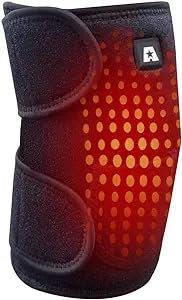 ARRIS Heated Knee Brace Wrap Support, Electric Therapeutic Warm Heating Pad for Knee and Joint Pain Relief (Regular)