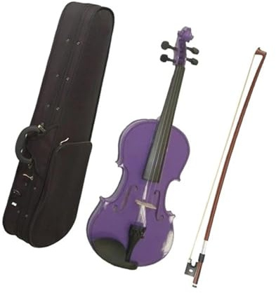1/2 Größe Akustische Violine Lila Violine Violine + Bogen + Steg + Gurt Anfänger Tragetasche