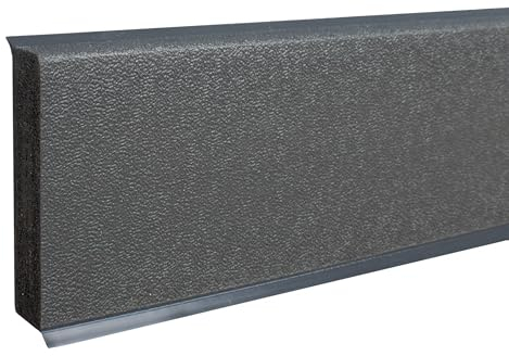 PROVISTON - Battiscopa in plastica, 12 x 60 x 2500 mm, in schiuma rigida e basalto, per incollare, viti e chiodi, 25 m, 10 pezzi