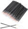 Paquete de 100 pinceles desechables para delineador de ojos, aplicador de delineador de ojos de punta ultrafina, cepillo de delineador de ojos en miniatura, pinceles de delineador de ojos negros finos