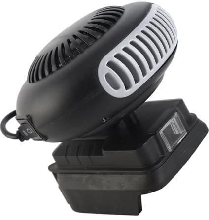 Small Space Heater 170W 2 Gears 18V Battery Powered Electric Heater Fan Personal Mini Heater Fan for BL1815 BL1820 BL1530 BL1840 BL1850 BL1860 Home Office