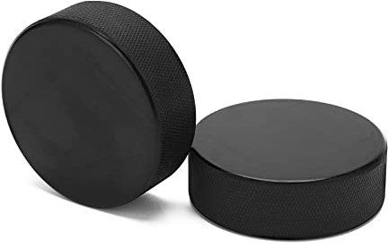 Naroote Eishockey-Pucks, Hockey-Training, Vollgummi-Trainings-Eishockey-Pucks mit Heller Oberfläche, Gute Elastizität, Hockey-Pucks für Schießen, Passen, Torwart- und