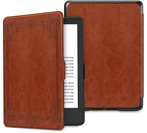 FINTIE Fodral Kompatibel med 6 tum Kindle (11:e Generationen) – 2024/2022, Lätt Skyddsfodral med Automatisk Sömn/Väckning för 6 tum Kindle Basic 2024, Brun