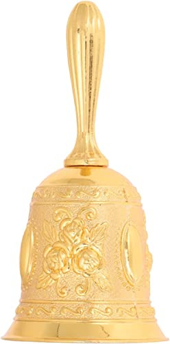 Servicio de mano llama Campana de té Campana Campana de mano de metal, campana de metal ruidosa, campana de mostrador de restaurante, campana de mesa, campana de llamada for mostrador de hotel, recepc