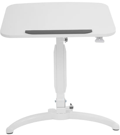 Dettchan Faltbarer mobiler Stehtisch Holz, Mobiler Rollbarer Laptop-Tisch Klappbar, für Konferenzraum, Wohnzimmer, Arbeitszimmer, Nachttisch 52 * 70 * 75-110 cm