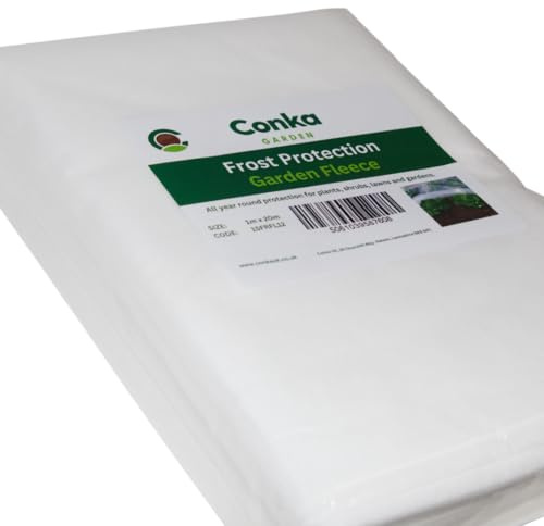 Frost Protection Garden Fleece - Professional Quality Winter Garden Lawn Fleece Plant Protection, Non Woven Horticultural UV Stable Fabric Frost Fleece Protection For Plants 1m x 20m 18gsm