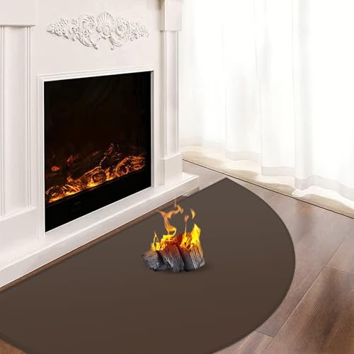 Tapis de Foyer pour Cheminées, 100x60x0,1cm Tapis Ignifuge pour Cheminée, Tapis de Foyer pour Poêle à Bois Intérieur Extérieur, Tapis de Cheminée Protège les Sols et Tapis des Étincelles et Briques