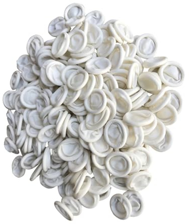 HONMEET Protectores Desechables para Dedos de Látex 700 Unidades (500 G) Manga para Punta de Dedo Antiestática Flexible Tamaño Mediano para Manicura, Reparación Electrónica y Artesanía
