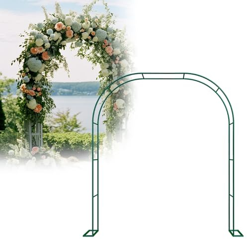 Arche de jardin en métal pour plantes grimpantes et vignes – Pergola d'extérieur treillis avec base facile à assembler 2,2 m et 2,3 m options pour décoration de jardin et amélioration du paysage