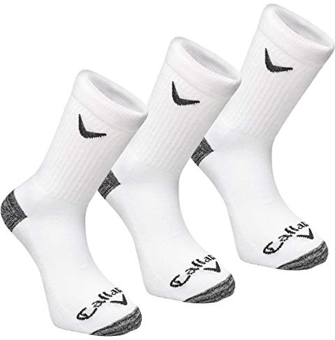 Callaway Men's Socks, White, One Size