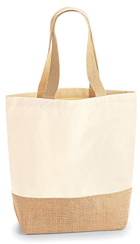 Westford Mill W450 Jute Base Canvas Shopper
