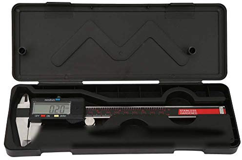 Digital Caliper 150mm Caliper with Stainless Steel Electronic Vernier Caliper Micrometer Gauge 0.0005in/0.01mm Resolution Inch Metric Conversion with Large LCD Screen Precision Measuring Tool