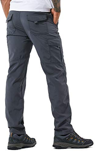 Men's Outdoor Hiking Trousers Quick Dry Lightweight and Thick Fleece Climbing Fishing Cargo Camping Ski Softshell Pants