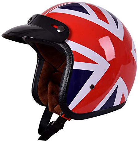 GAOZHE Casco retrò Cromwell Aperto Jet, Mezzo Casco Vintage Aperto, Certificato ECE/DOT, Adatto per Moto, Scooter, Colori Vari