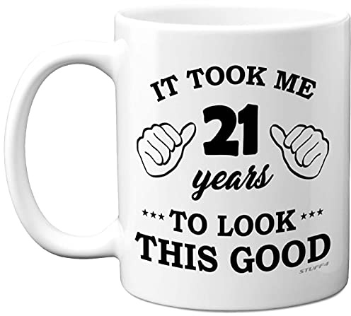 Stuff4 21st Birthday Gifts for Women and Men, Birthday Mug for 21 Year Old | 11oz Ceramic Dishwasher Safe, his or her Special Day, Made in The UK