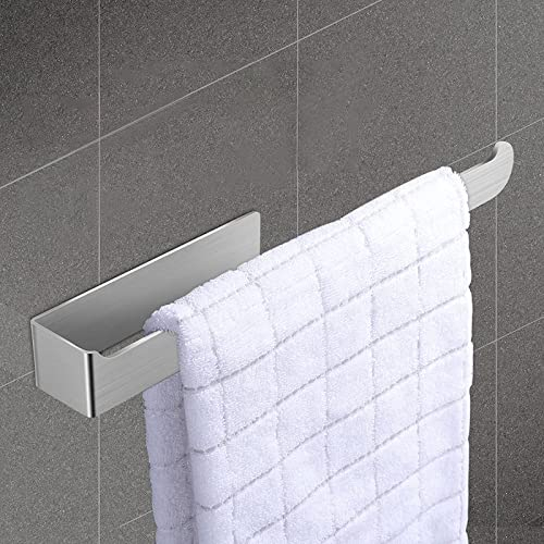 Sapphome Auto Adhésif Porte Serviettes Mural, Porte-Serviettes sans Perçage Serviette Barre, Porte Serviette Salle de Bain et Cuisine Accessoirs,Acier Inoxydable Silver 37.8