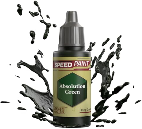 The Army Painter Speedpaint Absolution Green 2.0, Single Model Building Acrylic Paint, 18 ml, Single Layer Paint Solution for Fantasy Tabletop Miniatures Like Warhammer 40k Figures and DnD Miniatures