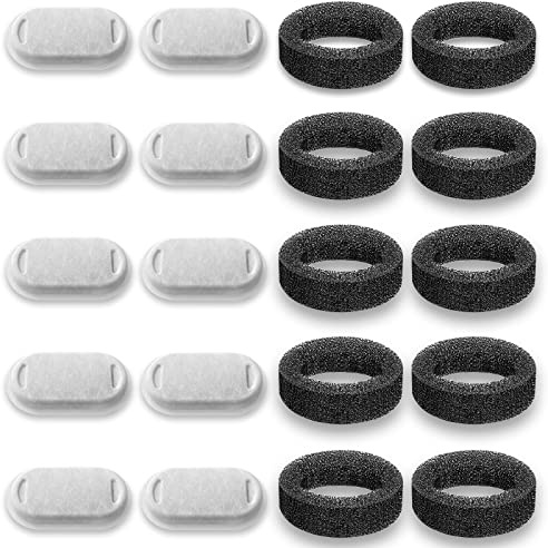 SAMANIJA 10er-Pack Ersatzfilter, kompatibel mit Tomxcute GIOTOHUN Haustier-Katzenwasser Edelstahl 108 oz/3,2 l Trinkbrunnen