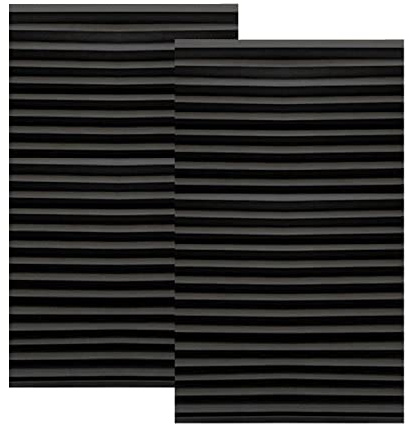 2 Pack Temporary Blinds for Windows with 4 Clips, Easy Up & Down Pleated Window Shades, No Drill Blackout Blinds Stick on Curtains Blinds for Bedroom Bathroom (Black, 60 * 180cm)