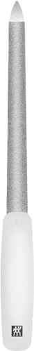 ZWILLING Lima per unghie (rivestimento in zaffiro, punta lucida, forma ergonomica, superfici a grana grossa e fine), bianca, 160 mm