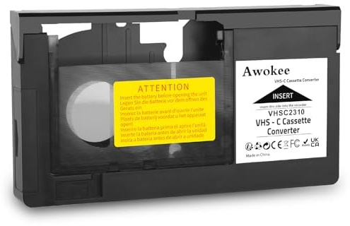 GESHUPOR VHS-C Cassette Adapter Compatible with VHS-C SVHS Camcorders JVC RCA Panasonic Motorized VHS Cassette Converter -(Not Compatible with 8mm / MiniDV / Hi8)