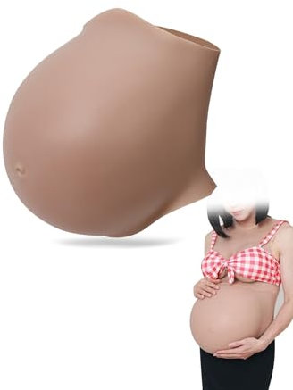 Oppaionaho Faux ventre de femme enceinte en Silicone de 3 à 9 mois, accessoires pour travesti, véritable faux ventre de femme enceinte, Costume de Cosplay (#03,S)