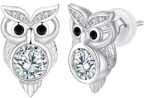 Hifeeled Ohrstecker Damen 925 Sterling Silber Tier Ohrringe Mädchen | Original Haustier Schmuck für Frauen Kinder Mädchen Geschenk