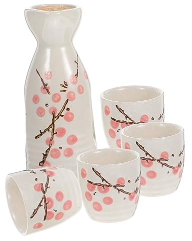 Amosfun Japanisches Sake Sake-bechern Und Kanne Im Japanischen Stil Kreativen Weinbechern Aufwendigen Aufbewahrungsbehältern Und Filigraner Sake-kanne Für Hotels Restaurants Teehäuser Und