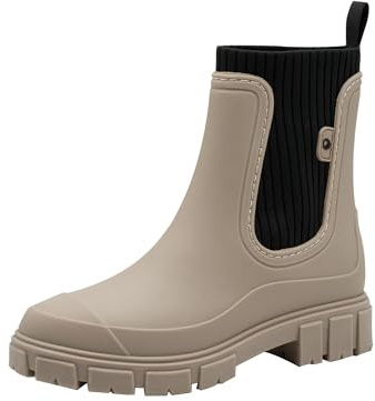Jana COSHY dam gummibåt vegansk modestövlar, taupe, 41 EU, toupe, 41 EU
