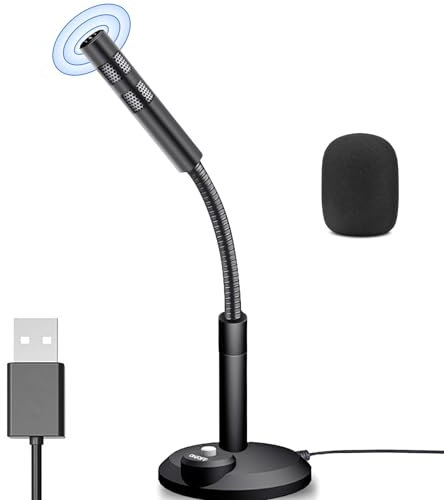USB Microphone,Computer PC Mic,Plug and Play Desktop PC Laptop Microphone with Mute Button,USB Condenser Mic for Conferencing,Games,Chat,Podcasting