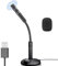 ICOUVA USB Microphone,Computer PC Mic,Plug and Play Desktop PC Laptop Microphone with Mute Button,USB Condenser Mic for Conferencing,Games,Chat,Podcasting