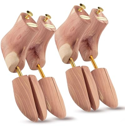 HOUNDSBAY Boot Trees, Cedar Boot Tree for Men, Shoe Tree for Boots, Boot Stretcher & Shaper (Pack of 2)
