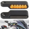 coalwop 2pcs Clignotant Moto 6LED Universel 12V par Unité IP67 Étanche Alliage d'Aluminium E24 Mini LED Clignotant pour Moto, Scooter, Quad