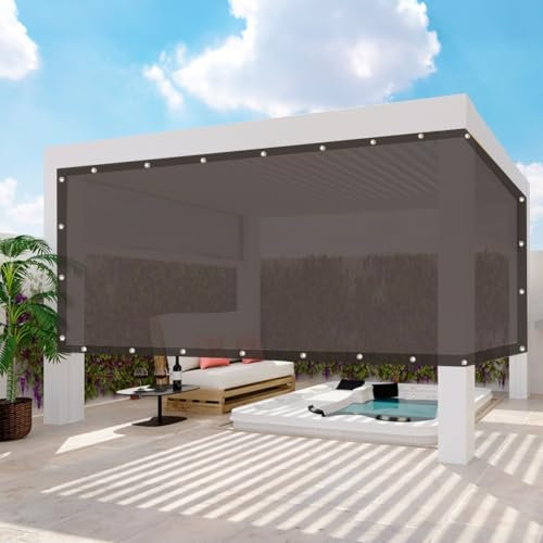 MTNBHH Brise-Vue 90% for Balcon, clôture, Pare-Soleil indéchirable avec œillets renforcés, Panneaux d'intimité durables for Jardin, Serre(Brown,1x2m/3.2x6.5ft)