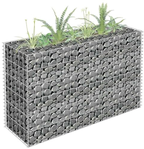 GCHDHAPB Gabion Raised Bed Galvanised Steel 90x30x60 cmHome & Garden Lawn & Garden Gardening Pots & Planters