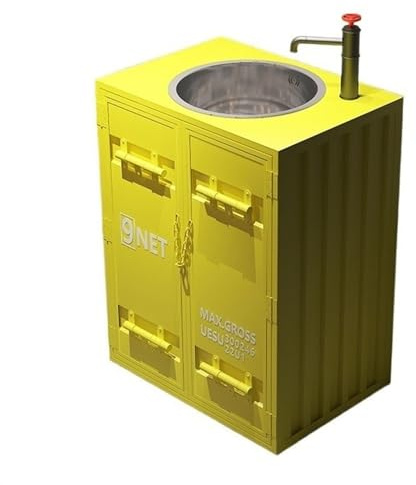 Decorativo Combinazione di lavabo stile industriale con armadi in ferro, vanità pavimento rubinetto e set scarico, a piedi sala da pranzo bar bagno vintage vintage(Yellow)