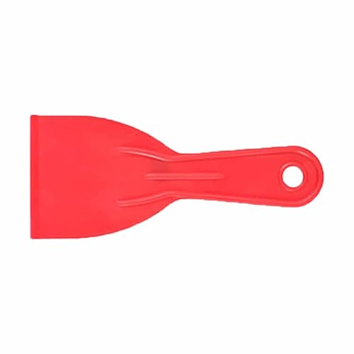 Spatola per stucco flessibile, in plastica, per carta da parati, stucco auto, decalcomania, fori di riempimento (rosso, 7,6 cm)