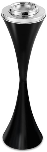 Aschenbecher,Stand Aschenbecher Outdoor,57cm Standaschenbecher für Draußen | Uitneembaar, Beschwerter Aschenbecher für Draussen,Hohe Stabile Aschenbecher mit Deckel und Drinnen, Schwarz, Geschenk