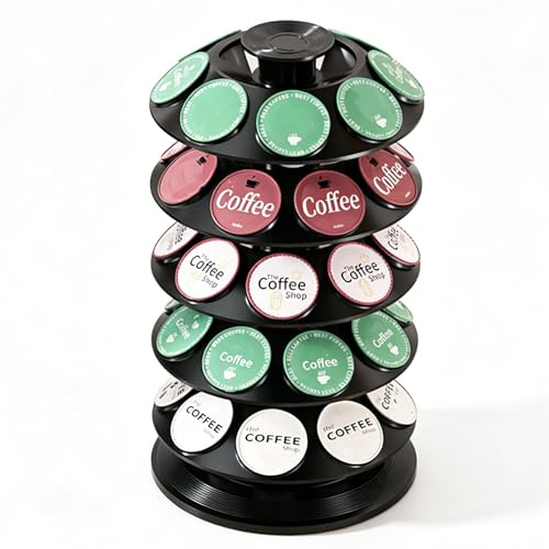 NostalHome - Soporte giratorio para cápsulas de café, con 40 ranuras, para Dolce Gusto, plataforma giratoria en carrusel, base con peso para giro suave, ahorro de espacio