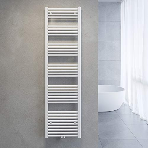SONNI Handtuchtrockner Heizkörper Bad Mittelanschluss Handtuchwärmer Badheizkörper Weiß Gerade 50 * 180cm