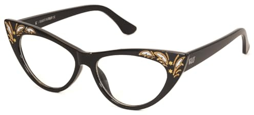 Kiss PIN-UP Lunettes de Vue Anti-Lumière Bleue Femme – Design Œil de Chat Élégant – Monture Légère avec Détails Raffinés & Protection UV – Antireflet Idéal pour PC, Smartphone, Gaming & TV